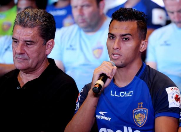 Chennaiyin FC coach John Gregory along with captain Mailson Alves. Chennaiyin FC