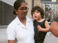 Taimur with his domestic help