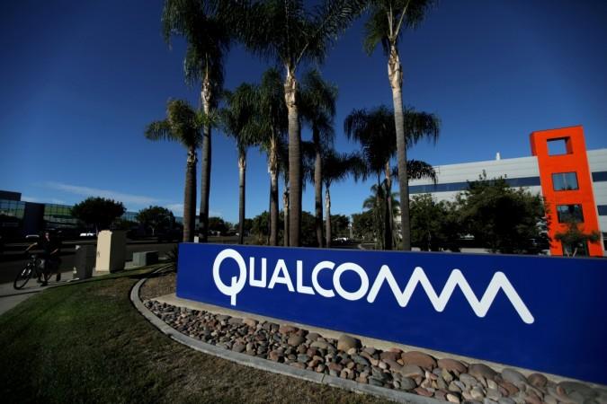 A sign on the Qualcomm campus is seen in San Diego