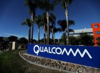 A sign on the Qualcomm campus is seen in San Diego
