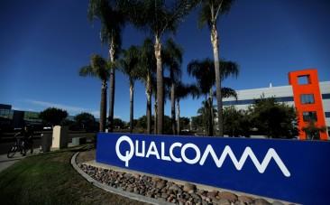 A sign on the Qualcomm campus is seen in San Diego