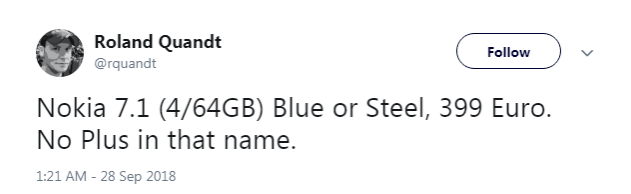 Nokia 7.1 Plus or Nokia 7.1? Nokia 7.1 Plus or Nokia 7.1?