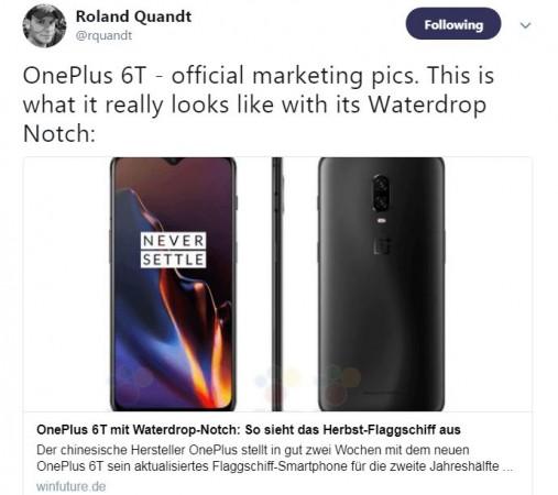 OnePlus 6T poster reveals key design elements of the upcoming Android flagship. OnePlus 6T, promotional image, launch,