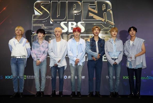 BTS members J-Hope, Jimin, Jin, Jungkook, RM, Suga and v BTS concert file picture
