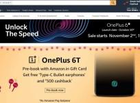 Amazon, OnePlus, pre-order page, OnePlus 6T, India,launch