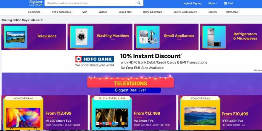 Flipkart is offering lucrative discounts and exchange deals on smart LED TVs and washing machine during the Big Billion Days sale Dussehra edition. Flipkart, Big Billion Days, sale, Dussehra, discount offer, smart LED TVs, Washing machine