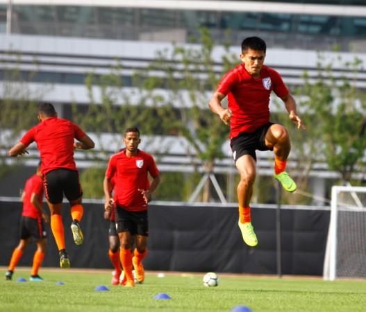 Indian Football Team during training in China Indian Football Team