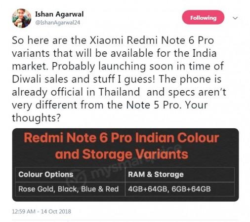 Xiaomi, Redmi Note 6 Pro, launch, price, specs
