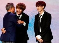 South Korean President Moon greets BTS Boy Band