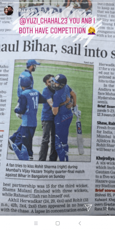 Screengrab of Rohit Sharma's wife Ritika Sajdeh's Instagram post. Rohit Sharma wife Instagram