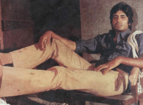 Amitabh Bachchan in bell bottoms.