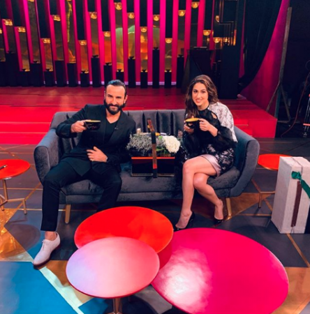 Saif Ali Khan and Sara Ali Khan on Koffee with Karan 6. Saif Ali Khan and Sara Ali Khan on Koffee with Karan 6