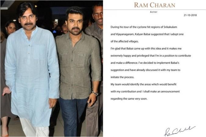 Ram Charan with Pawan Kalyan Ram Charan with Pawan Kalyan