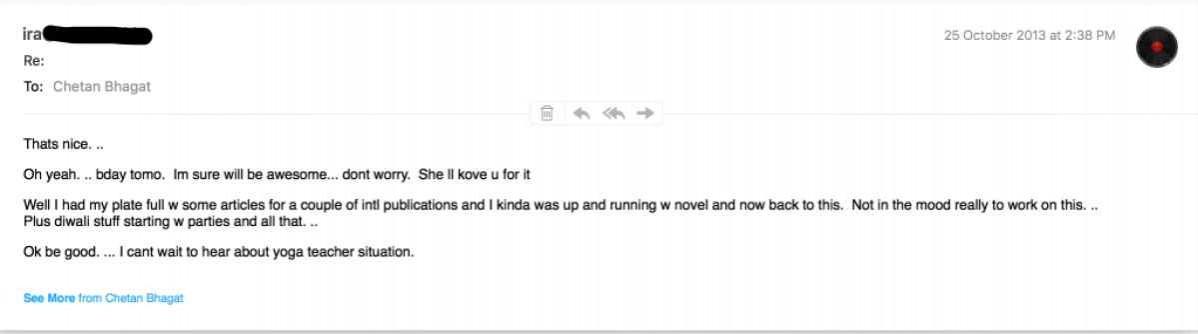 Ira Trivedi's response Ira Trivedi's response