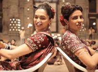 Deepika Padukone and Priyanka Chopra in Bajirao Mastani song Pinga sets.