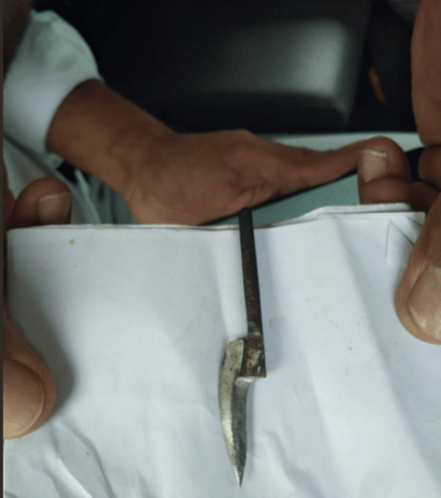 The weapon used to attack the YSRCP chief Jagan Mohan Reddy yrscp attack
