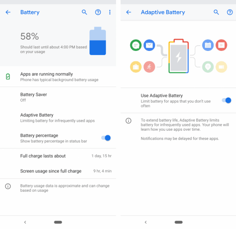 Google Pixel 3 XL battery Google Pixel 3 XL battery feature
