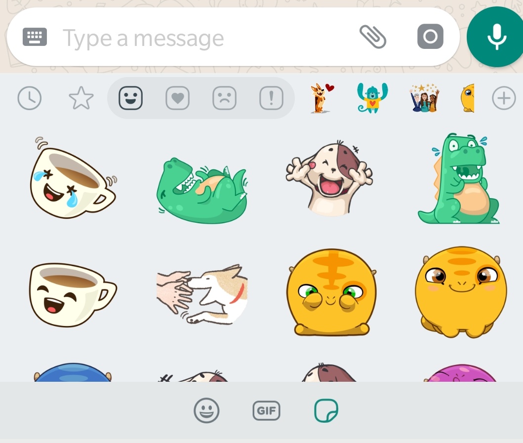 Whatsapp stickers not available