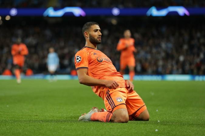 Nabil Fekir of Lyon celebrates after scoring a goal Nabil Fekir