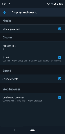 Twitter Dark theme Twitter Dark theme