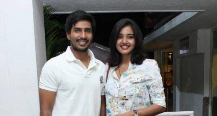 Vishnu Vishal with his wife Rajini Vishnu Vishal with his wife Rajini
