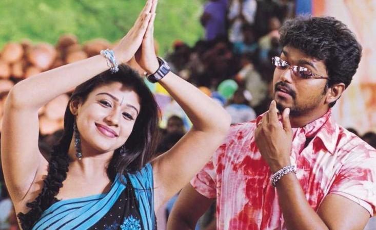 Vijay with Nayanthara in Sivakasi. Vijay with Nayanthara