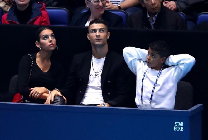 Ronaldo with his girlfriend and son at the ATP World Tour Finals Cristiano Ronaldo
