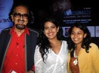 Indian theatre personality and and film maker Alyque Padamsee, (L), film actress Vishakha Singh (C) and painter Punam A Salecha