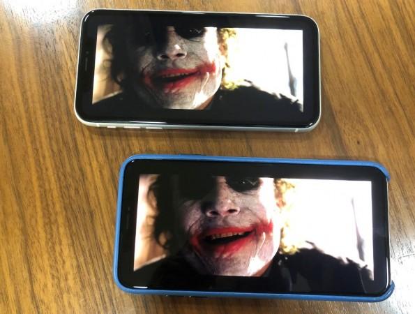 Apple iPhone XR placed above the iPhone XS Max for video viewing experience comparison. Apple, iPhone XR, review, price, specs, performance, battery life
