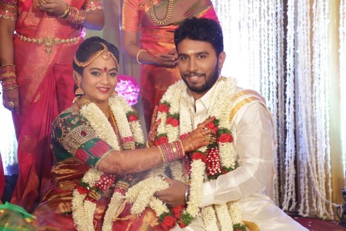 A wedding photo of Suja Varunee and Shiva Kumar. Suja Varunee-Shiva Kumar Wedding