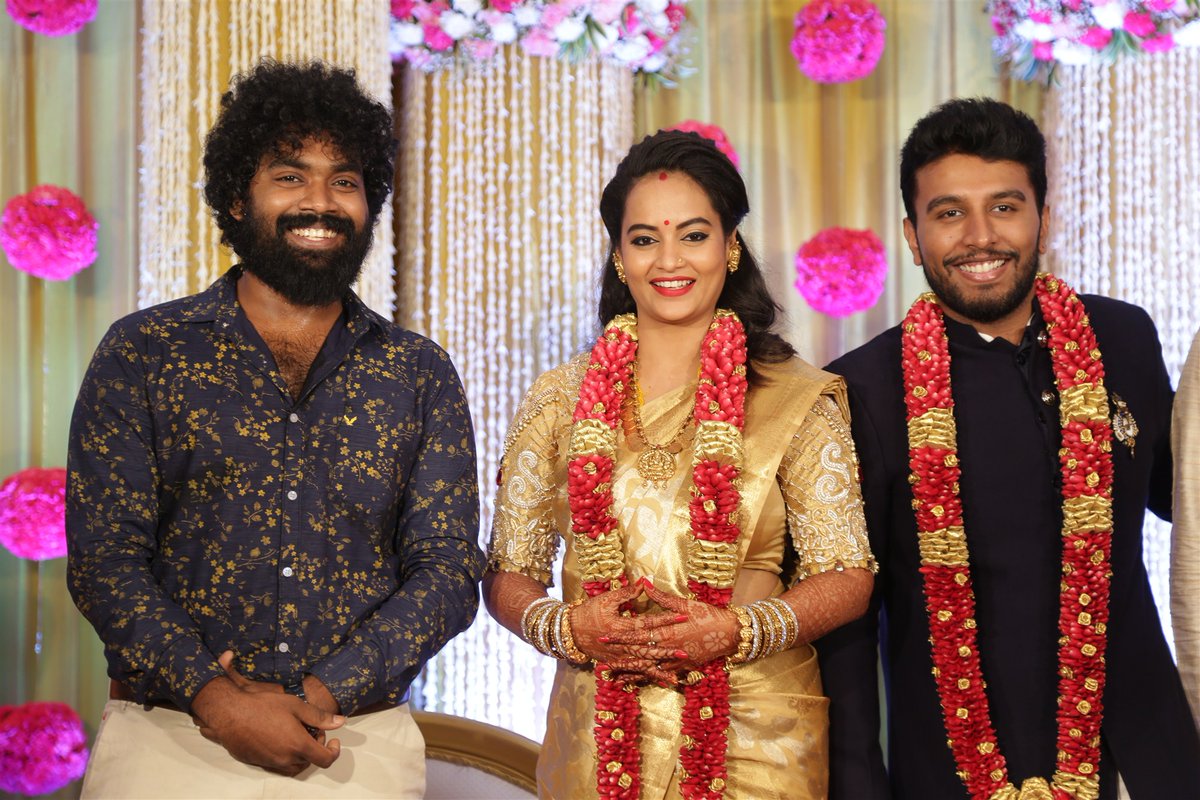 Bigg Boss Tamil 2 famed Danny aka Daniel at Suja Varunee-Shiva Kumar's wedding reception. Suja Varunee-Shiva Kumar Wedding Reception Photos
