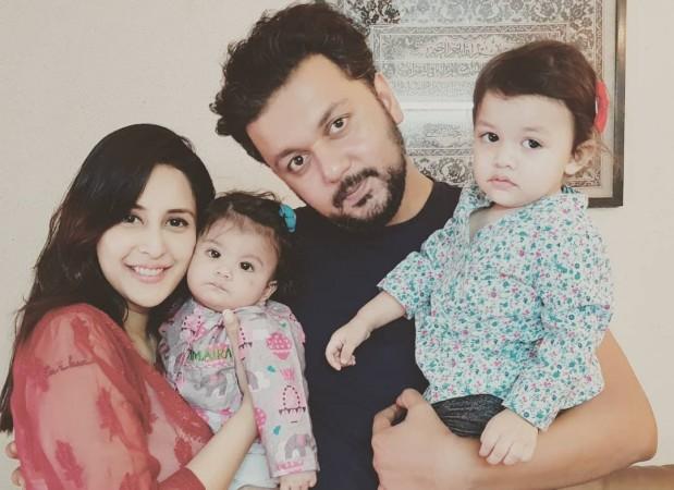 Chahat Khanna, Farhan Mirza with their two daughters - Zohar and Amaira Chahat Khanna, Farhan Mirza