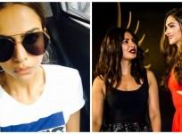 Shaleena Nathani (left), Priyanka Chopra and Deepika Padukone (right)