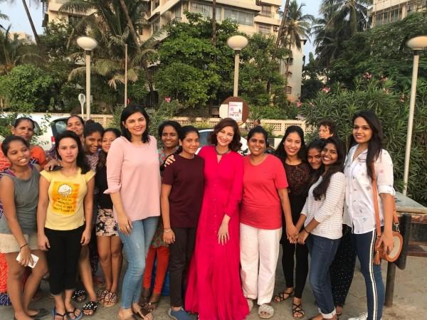 Saumya Tandon with NGO kids Saumya Tandon with NGO kids