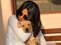 Priyanka Chopra with her dog