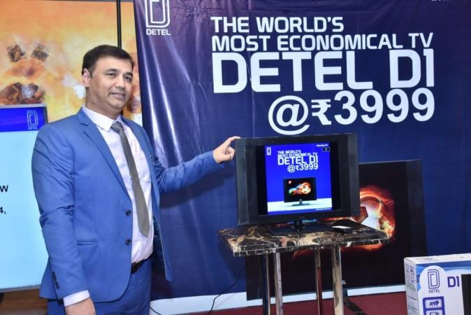 Yogesh Bhatia, Detel MD, at the launch of Detel D1 TV in New Delhi on 27 November, 2018. Detel D1 TV