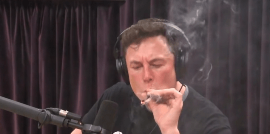 Elon Musk smoking weed