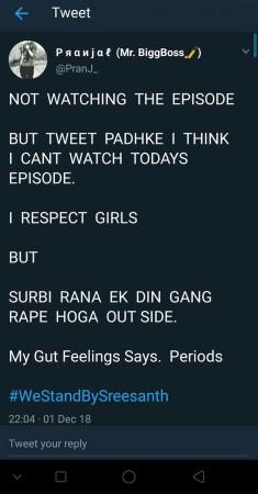 Sreesanth supporter Bigg Boss 12, Sreesanth, Surbhi Rana