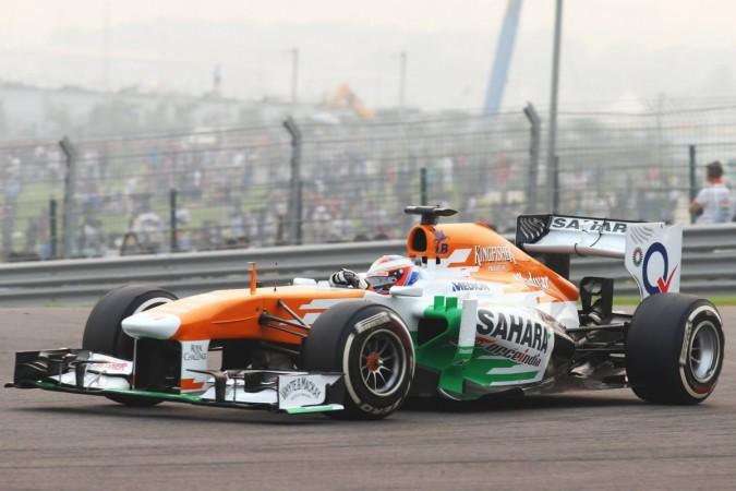 Force India car in buddh international circuit in 2013 Force India Formula 1 Team