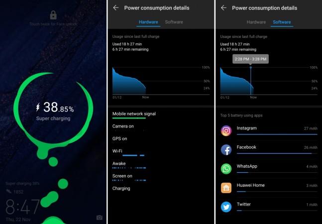 Huawei Mate 20 Pro battery usage Huawei Mate 20 Pro battery usage