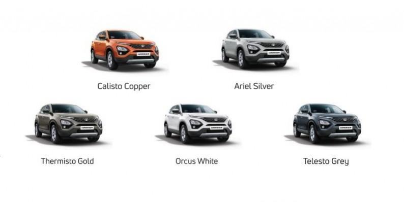 Tata Harrier colours options Tata Harrier colours