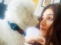 Kriti Sanon with her pet Disco