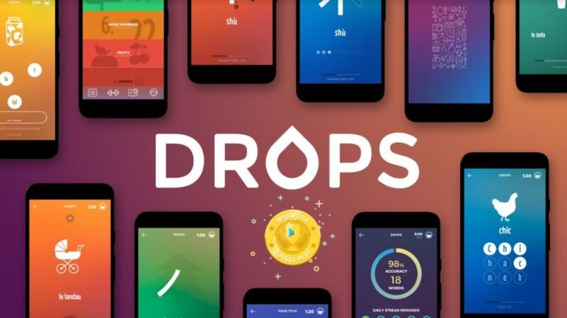 The Drops app has been crowned the best applications on Google Play Best of Awards 2018. Drops, Google Play Best of Awards 2018,