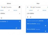 Google Translate, gender bias, male, female