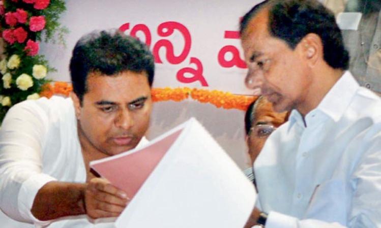 K Chandrashekar Rao and KT Rama Rao K Chandrashekar Rao and KT Rama Rao
