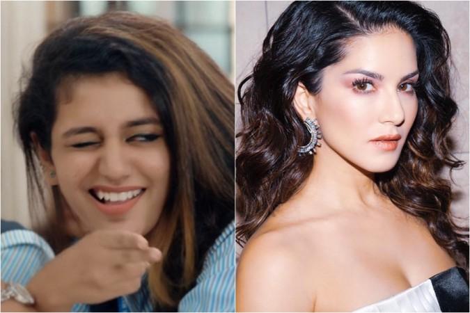 Priya Prakash Varrier, Sunny Leone Priya Prakash Varrier, Sunny Leone