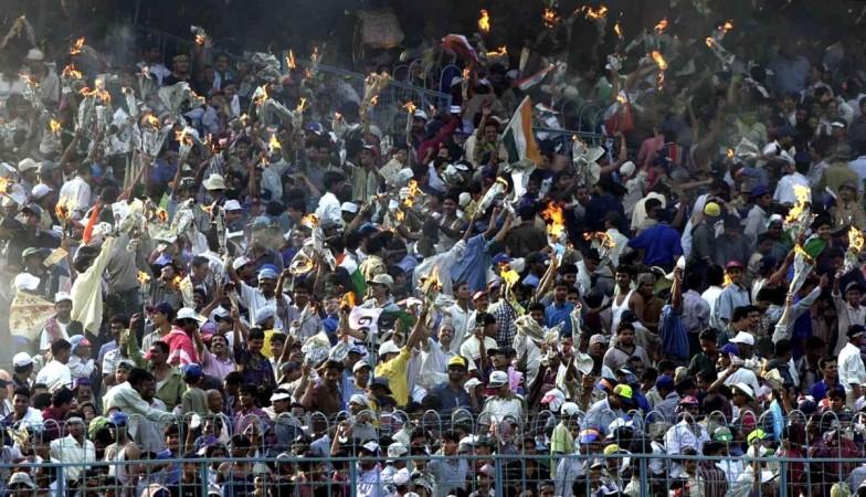 The crowd at Eden Gardens as India defeated Australia after being asked to follow on Eden Gardens