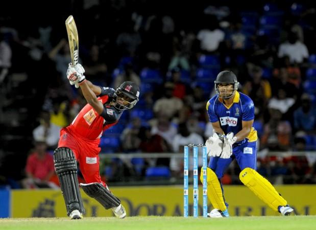 Nicholas Pooran (L) in action during the CPL CPL Nicholas Pooran