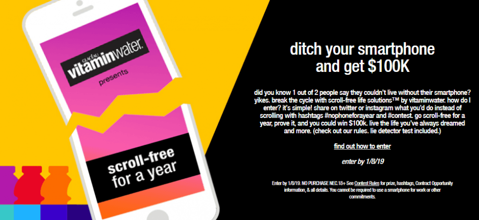 Ditch your smartphone for $100K contest Ditch your smartphone for $100K contest