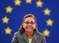 Marshall Islands President Hilda Heine speaks during a debate on US president's decision to withdraw the US from the COP 21 Climate agreement
